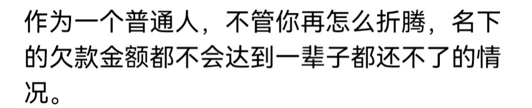 欠债金额达到一辈子也还不了的情况你会怎么办？网友评论真实分享  -图5